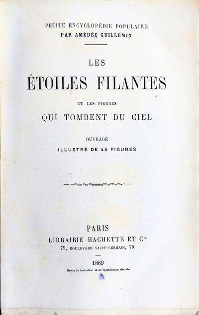 Les Etoiles Filantes Et Les Pierres Qui Tombent Du Ciel